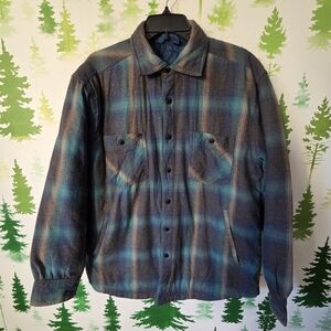 Outdoor Life Blue Plaid Shirt Jacket